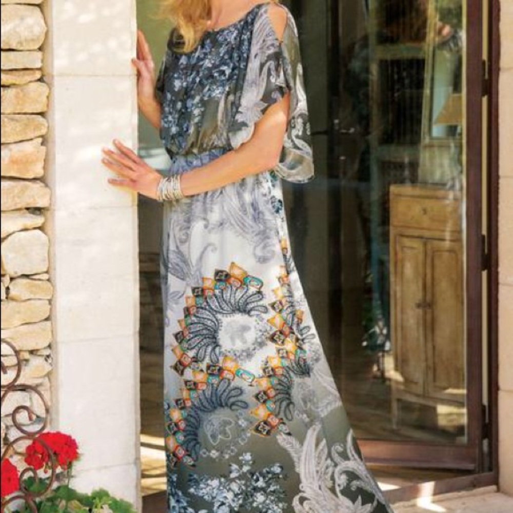 SOLD! Soft Surroundings Abstract Paisley Maxi